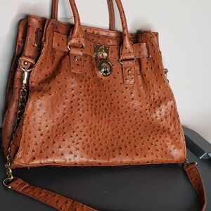 Elegant Brown Leather Tote Bag